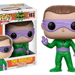 Deals 🔥 Funko DC 1966 TV Series POP! Heroes The Riddler Vinyl Figure #183 [Wearing Mask, Regular Version, Damaged Package] 🎉