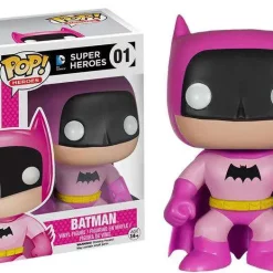 New 👍 Funko DC Super Heroes POP! Heroes Batman Exclusive Vinyl Figure #01 [75th Anniversary Pink Rainbow, Damaged Package] ⭐