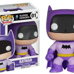 Cheap ⭐ Funko DC Super Heroes POP! Heroes Batman Exclusive Vinyl Figure #01 [75th Anniversary Purple Rainbow, Damaged Package] 👏