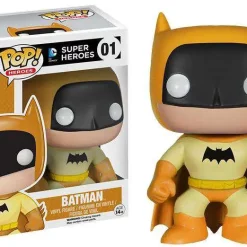 New 🥰 Funko DC Super Heroes POP! Heroes Batman Exclusive Vinyl Figure #01 [75th Anniversary Yellow Rainbow, Damaged Package] ✨