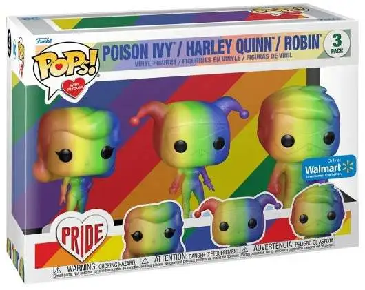 Brand new ✨ Funko DC Pride POP! with Purpose Poison Ivy, Harley Quinn & Robin Exclusive Vinyl Figure 3-Pack 💯 3 Brand new ✨ Funko DC Pride POP! with Purpose Poison Ivy, Harley Quinn & Robin Exclusive Vinyl Figure 3-Pack 💯