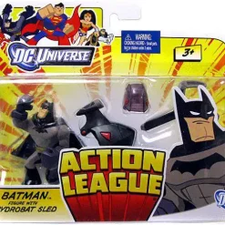 Deals ❤️ DC Universe Action League Batman with Hydrobat Sled 3-Inch Mini Figure 🥰