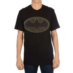 Best Sale 🥰 DC Batman Logo Embroidered Mens Tee Shirt Apparel [Extra Large] 🔔