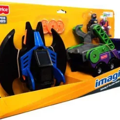 Cheap โ๏ธ Fisher Price DC Super Friends Imaginext Batwing & Joker Hauler Exclusive 3-Inch Figure Set ๐