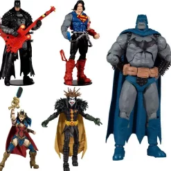 Budget 🤩 McFarlane Toys DC Multiverse Build Dark Father Series Batman, Superman, Wonder Woman & Robin King Set of 4 Action Figures [Death Metal] 👏