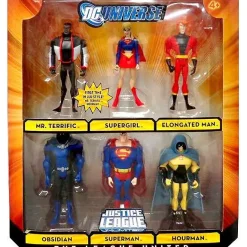 Best reviews of 🛒 DC Universe Justice League Unlimited The League United Exclusive Action Figure 6-Pack [Superman, Supergirl, Mr. Terrific, Elongated Man, Obsidian & Hourman] ⭐