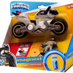 Discount 🧨 Fisher Price DC Super Friends Imaginext Batman & Batcycle 3-Inch Figure Set [Hoverbike] ⭐ -DC Comics Shop dcimagbatcyclehv inset3