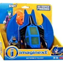 Cheapest 🥰 Fisher Price DC Super Friends Imaginext Batwing 3-Inch Figure Set [Bonus Joker Figure] 🥰