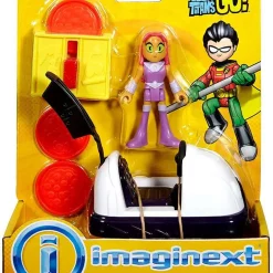 Cheapest 🎁 Fisher Price Teen Titans Go! Imaginext Pizza Party Starfire 3-Inch Figure Set ⭐