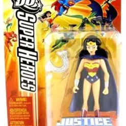 Brand new 🧨 DC Justice League Unlimited Super Heroes Wonder 🎉 Woman Action Figure [Cape & Armor Yellow Card, Damaged Package] ⭐
