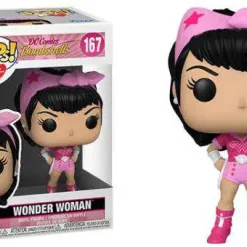 Best Pirce ⭐ Funko DC Breast Cancer Awareness POP! Heroes Wonder 🧨 Woman Vinyl Figure #167 [Bombshell] ❤️