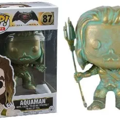 Outlet ✨ Funko DC Batman v Superman: Dawn of Justice POP! Heroes Aquaman Exclusive Vinyl Figure #87 [Patina Version] 🧨