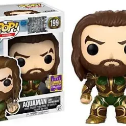 Best Pirce 🎁 Funko DC Justice League Movie POP! Heroes Aquaman & Mother Box Exclusive Vinyl Figure #199 [Justice League, Damaged Package] 😉