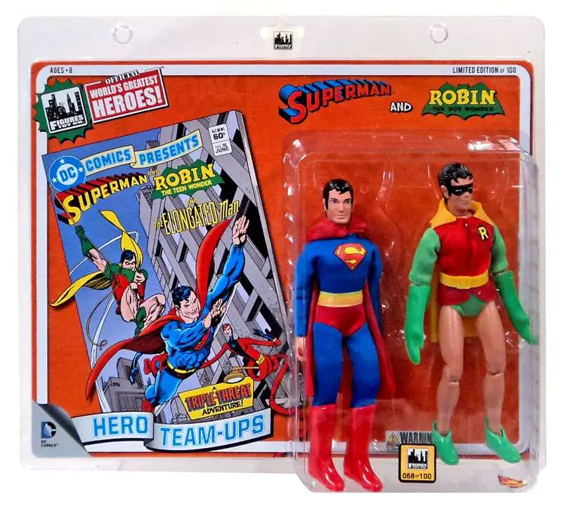 Promo ⌛ DC World's Greatest Super Heroes Retro Two-Pack Series 2 Superman & Robin Retro Action Figures 💯 3 Promo ⌛ DC World's Greatest Super Heroes Retro Two-Pack Series 2 Superman & Robin Retro Action Figures 💯