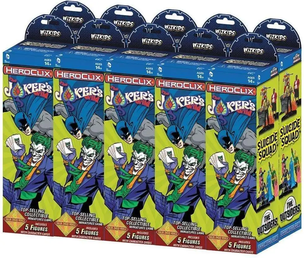 Budget ⭐ DC HeroClix The Joker's WIld Booster Brick ⭐ 3 Budget ⭐ DC HeroClix The Joker's WIld Booster Brick ⭐