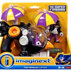 Discount โ๏ธ Fisher Price DC Super Friends Imaginext The Penguin Copter 3-Inch Figure Set โ