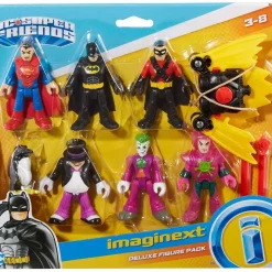 Cheap 😉 Fisher Price DC Super Friends Imaginext Batman, Red Robin, Superman, The Joker, The Penguin & Lex Luthor Deluxe Figure 6-Pack Set 🥰