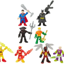 Best Pirce โค๏ธ Fisher Price DC Super Friends Imaginext Super Hero Showdown Superman, Lex Luthor, Batman, Firefly, Aquaman, Flash, Black Manta & Reverse Flash Exclusive 3-Inch Figure 8-Pack Set ๐