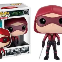 Best Pirce 💯 Funko DC Arrow POP! Television Speedy With Sword Vinyl Figure #351 [Damaged Package] 🔥