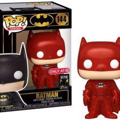 Cheapest ❤️ Funko DC Batman 80th POP! Heroes Batman Exclusive Vinyl Figure #144 [Red] 🔥