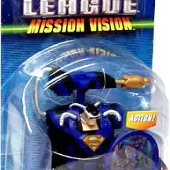 Outlet ⌛ Justice League Mission Vision Superman Deluxe Action Figure [Blue & Black Armor] 🧨