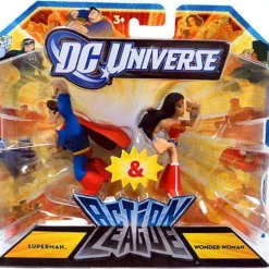 Hot Sale 🎁 DC Universe Action League Superman & Wonder Woman 3-Inch Mini Figures 🎁
